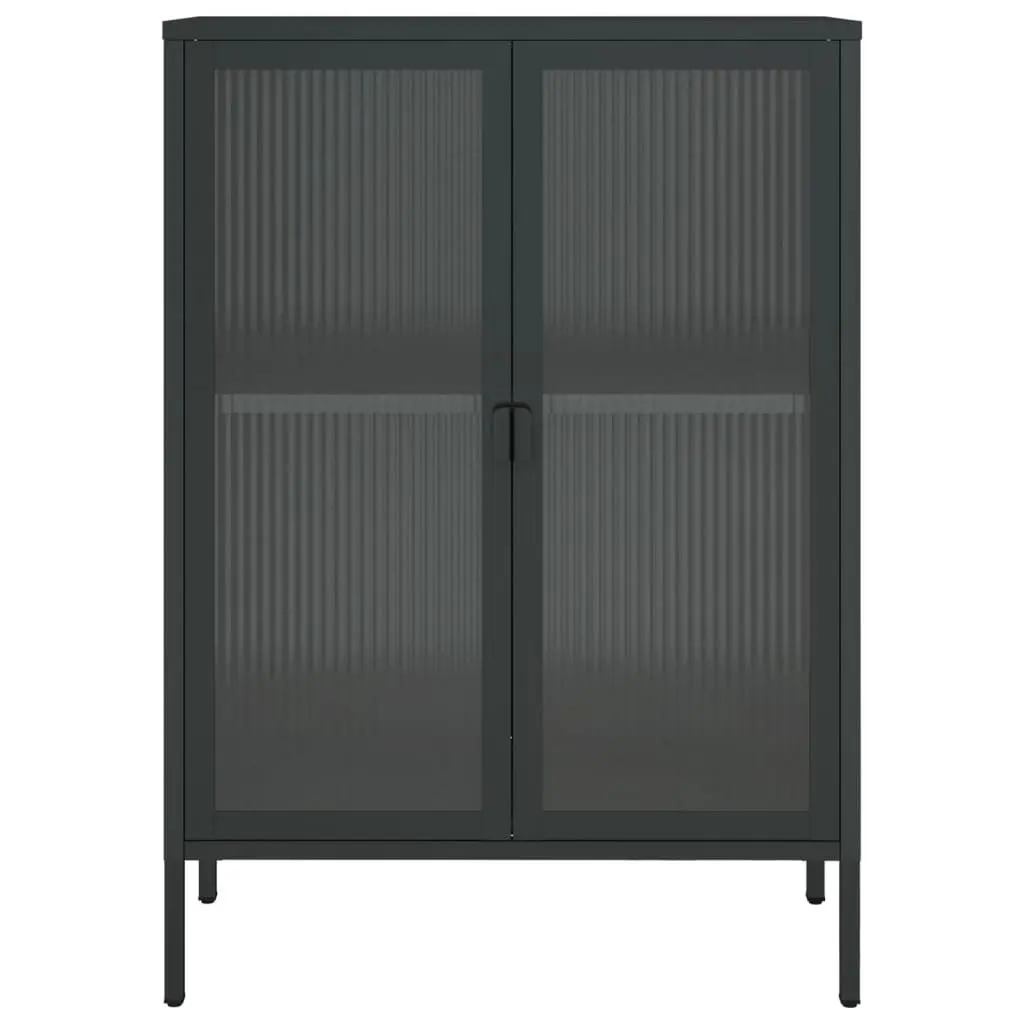 Black Steel Sideboard with Ample Storage Space