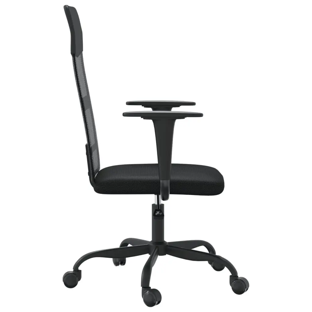 Office Chair Height Adjustable Swivel Desk Seat Black Mesh Fabric Faux Leather