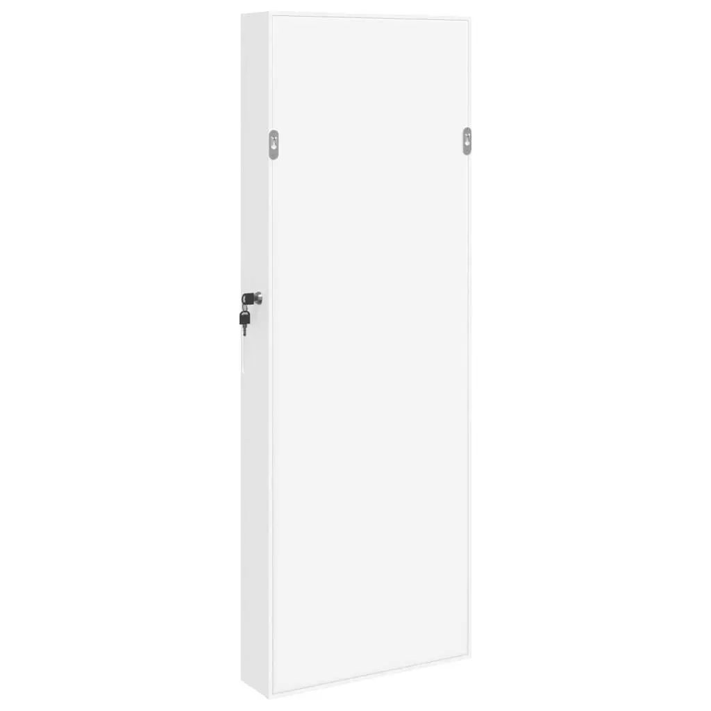 Wall Mounted Jewellery Cabinet Storage Organiser Full Length Mirror White