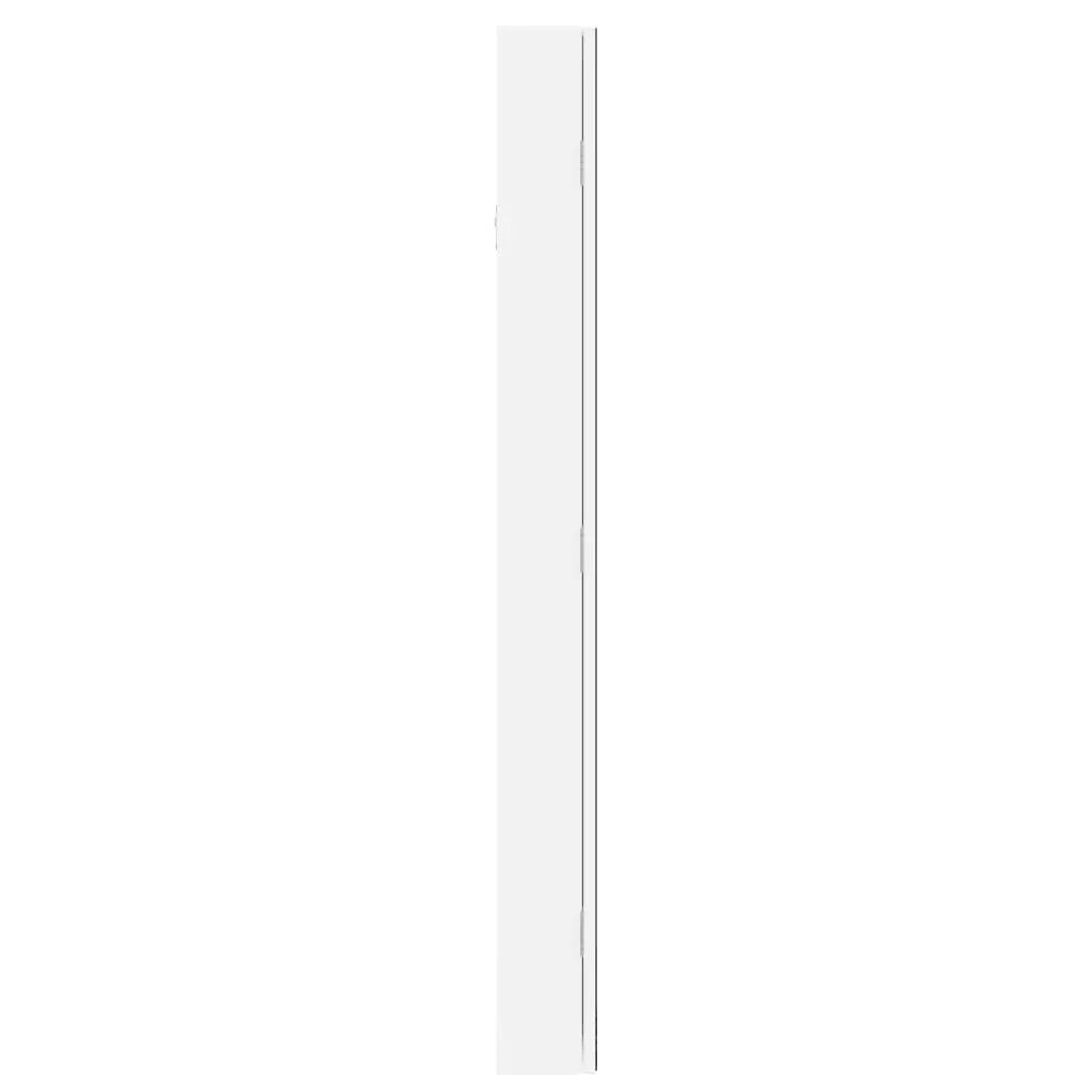Jewellery Storage Cabinet with Full-length Mirror LED Lights White Wall Mounted