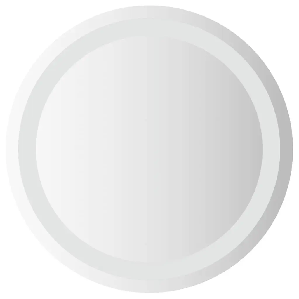 LED Bathroom Mirror Round 40cm Waterproof Ambient Lighting Transparent Wall Mount