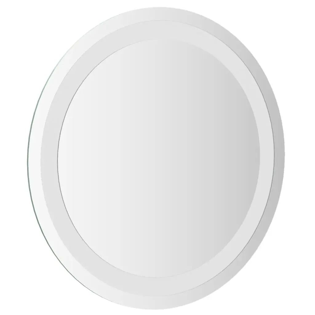 LED Bathroom Mirror Round 40cm Waterproof Ambient Lighting Transparent Wall Mount
