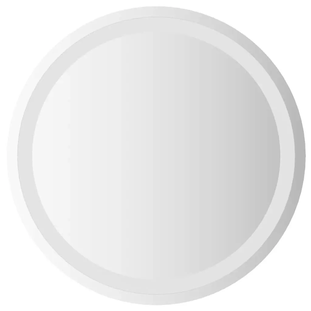 Round LED Mirror 50cm Transparent with Integrated Lights USB Powered Wall Mount