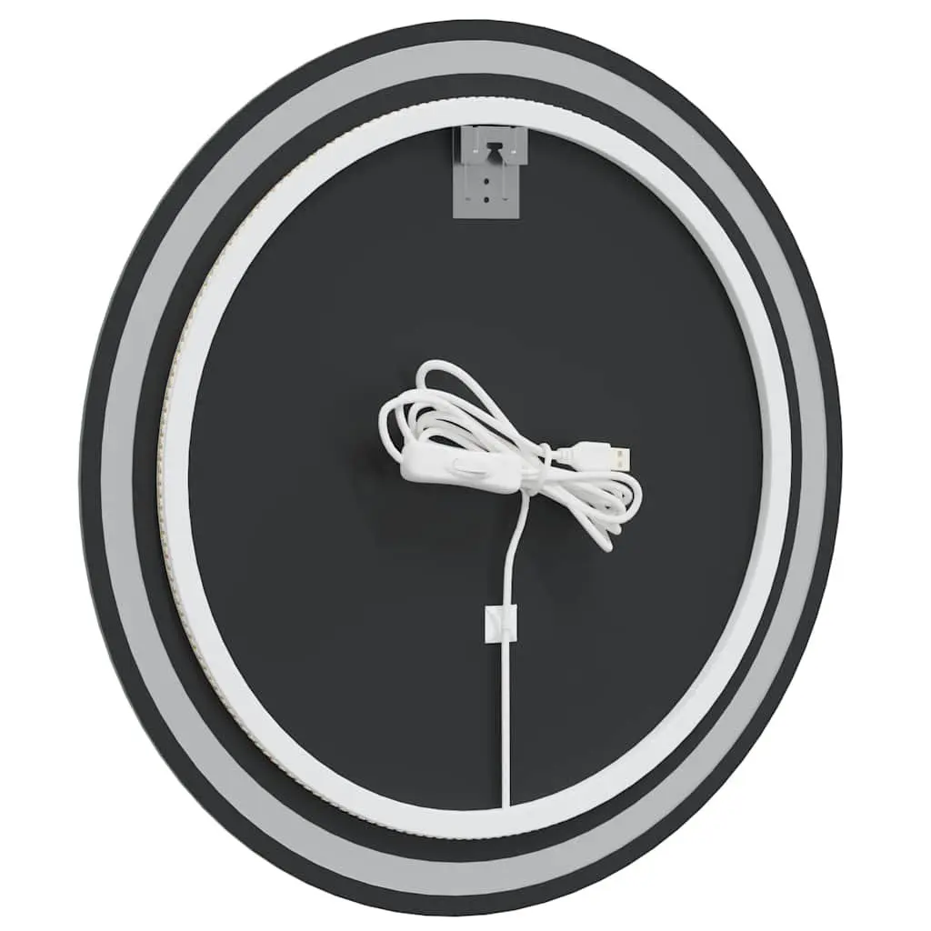 LED Bathroom Mirror Round Illuminated 70cm Transparent