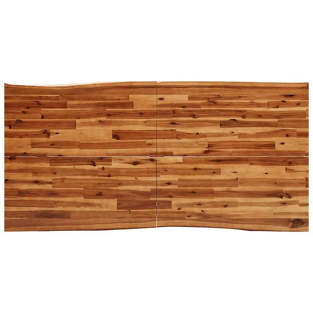 Dining Table 180x90x75 cm Live Edge Solid Wood Acacia Kitchen Room Furniture