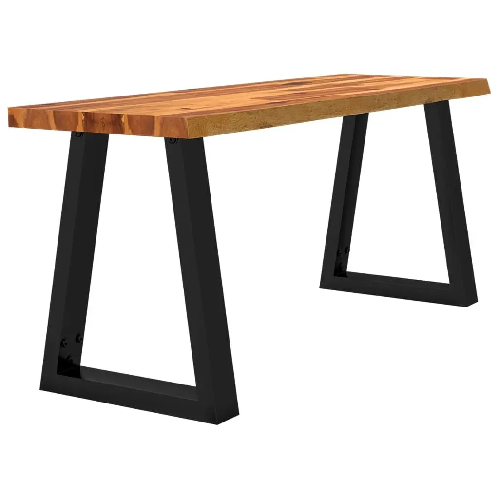 Brown Live Edge Solid Wood Bench