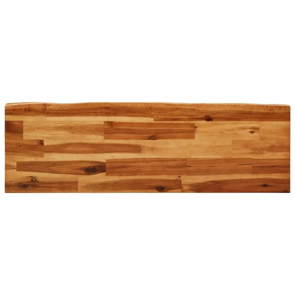 Brown Live Edge Solid Wood Bench