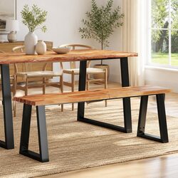 Solid Acacia Live Edge Bench: A Practical Seating Solution