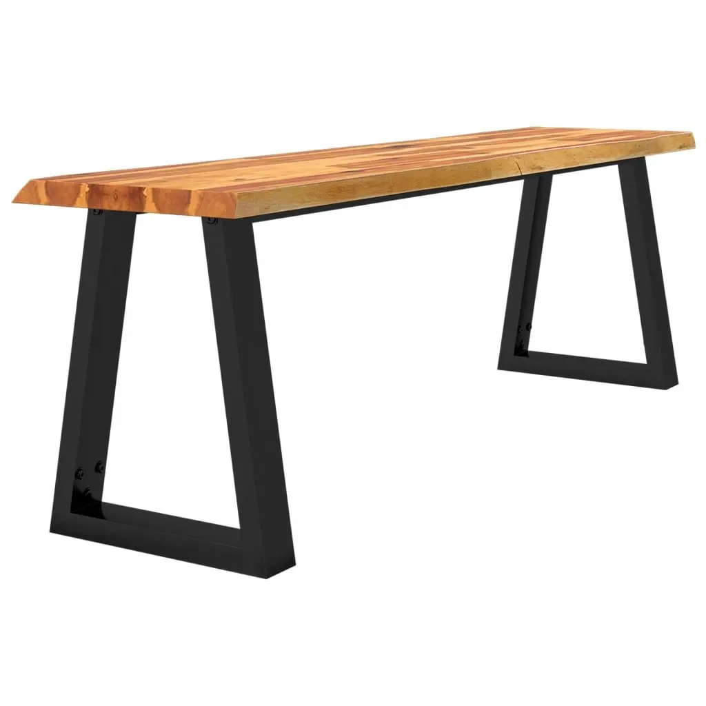 Solid Wood Bench 140 cm Live Edge Acacia Dining Room Hallway Seating Furniture