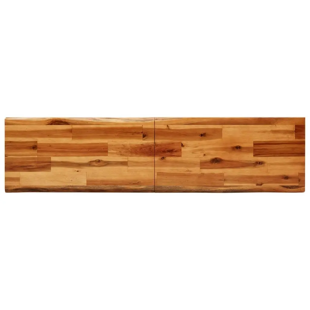 Solid Wood Bench 140 cm Live Edge Acacia Dining Room Hallway Seating Furniture