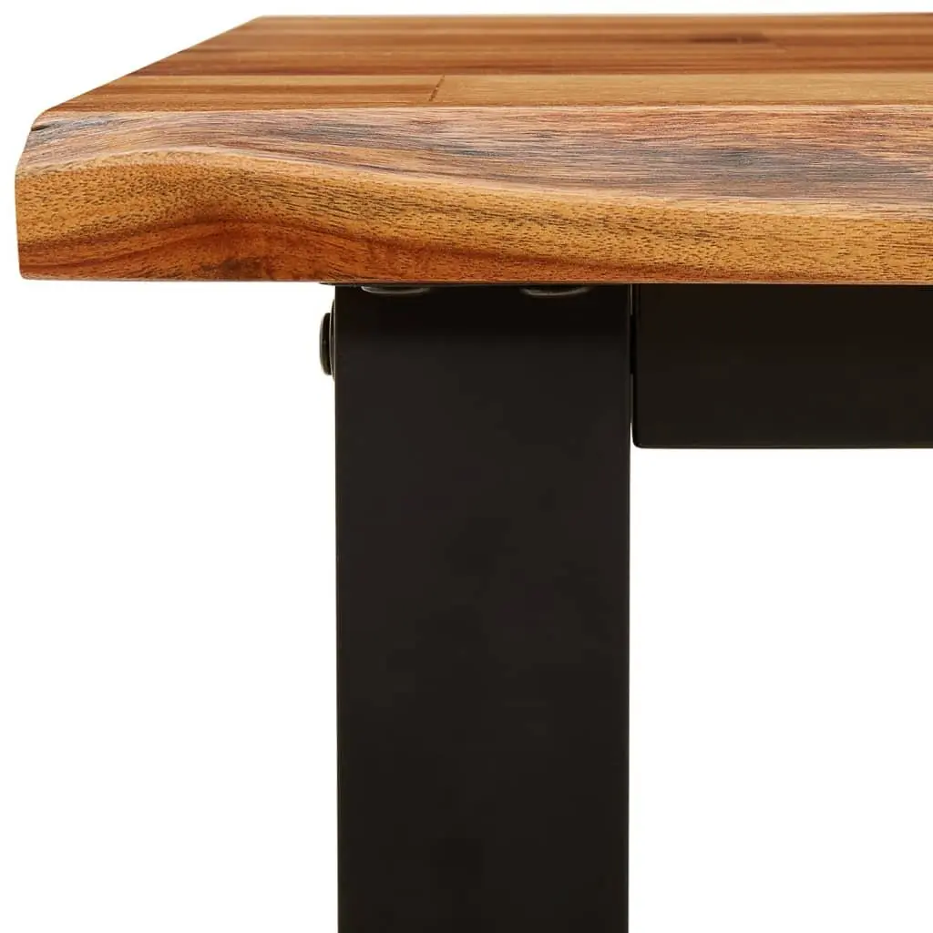 Solid Acacia Wood Bench Live Edge 160cm Brown Dining Hallway Seating Furniture