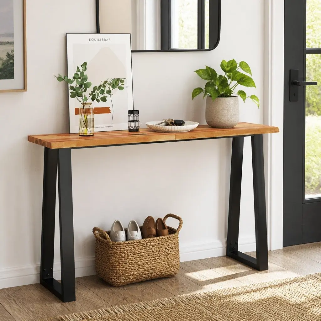 Console Table 140x40x80cm Brown