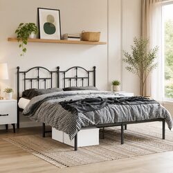 Practical Metal Bed Frame 135x190 cm with Storage Space
