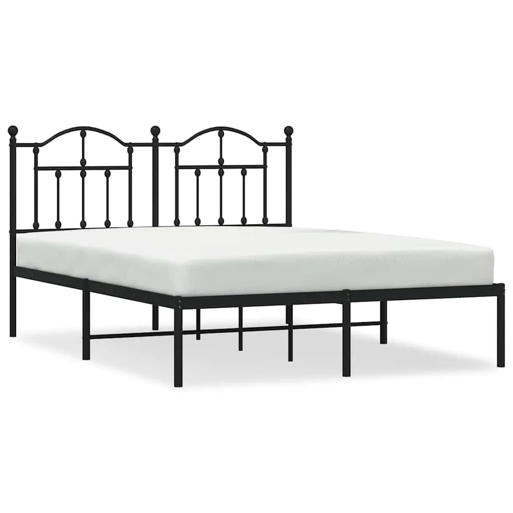 Metal Bed Frame 135x190 cm with Storage Space