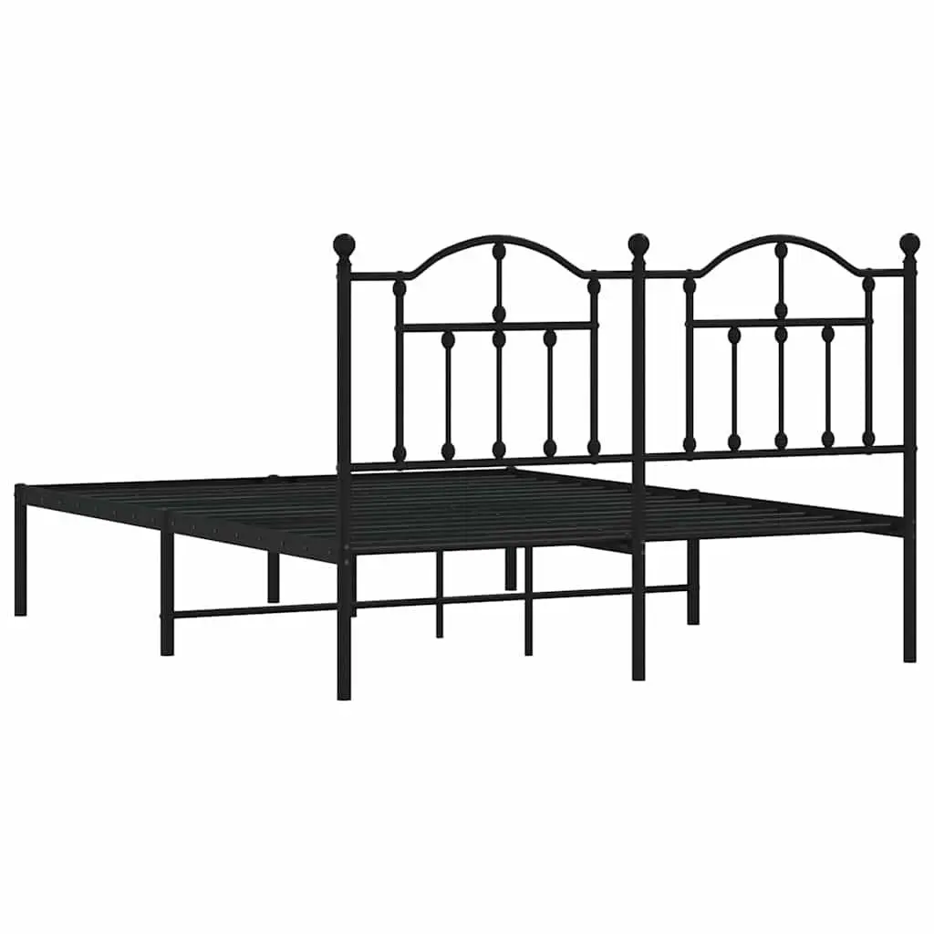 Metal Bed Frame 135x190 cm with Storage Space
