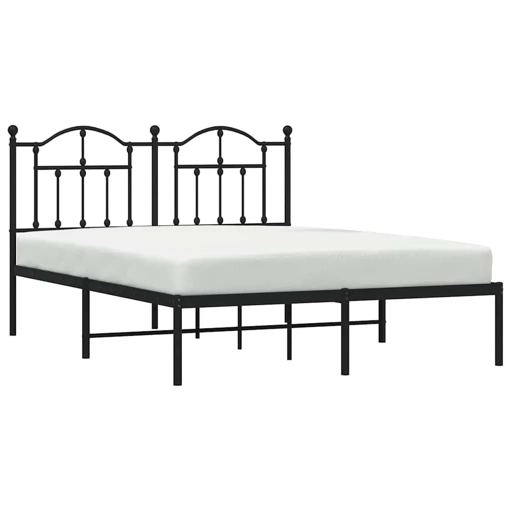 Metal Bed Frame 135x190 cm with Storage Space