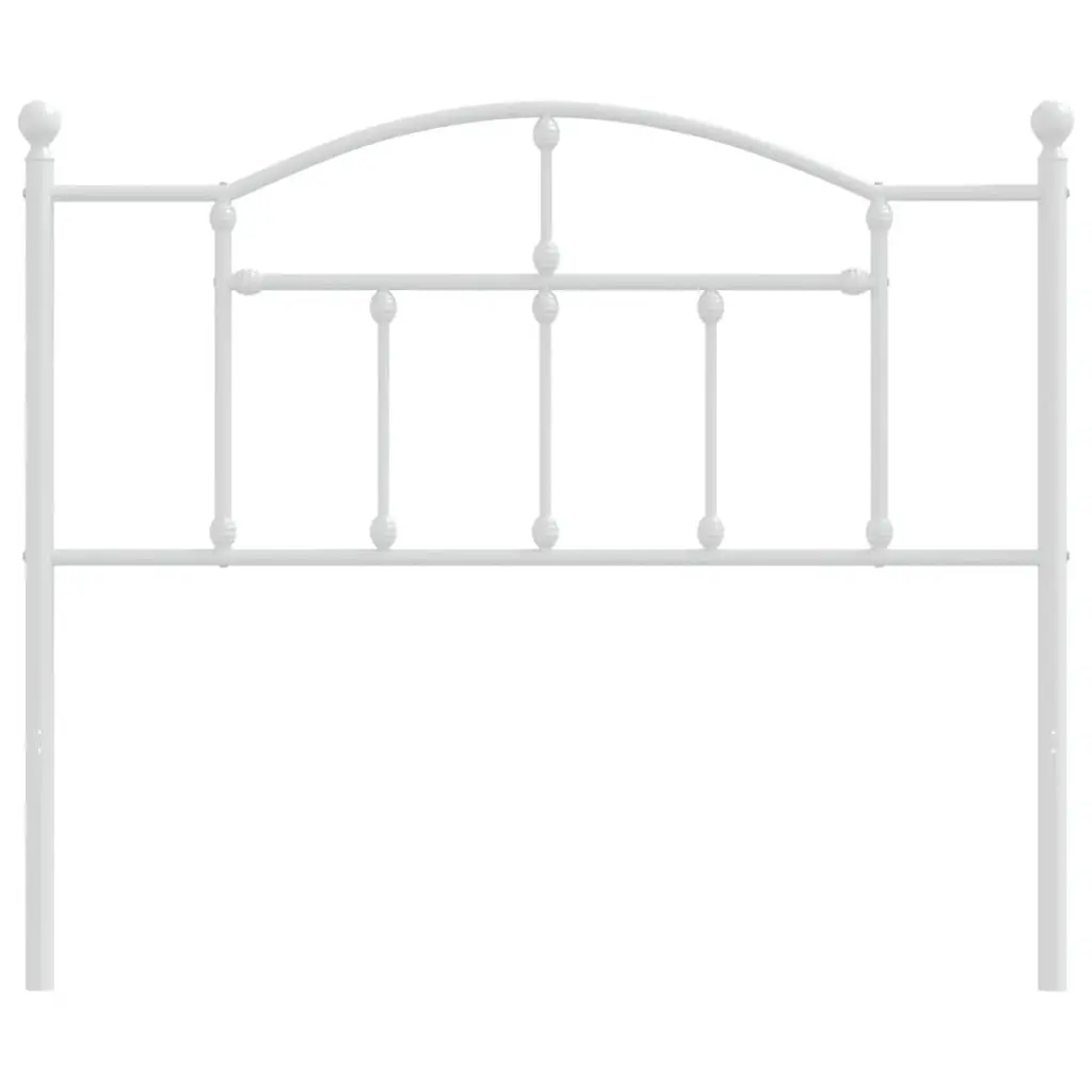 Metal Headboard White 107cm Bed Header Bedroom Furniture Powder Coated Steel