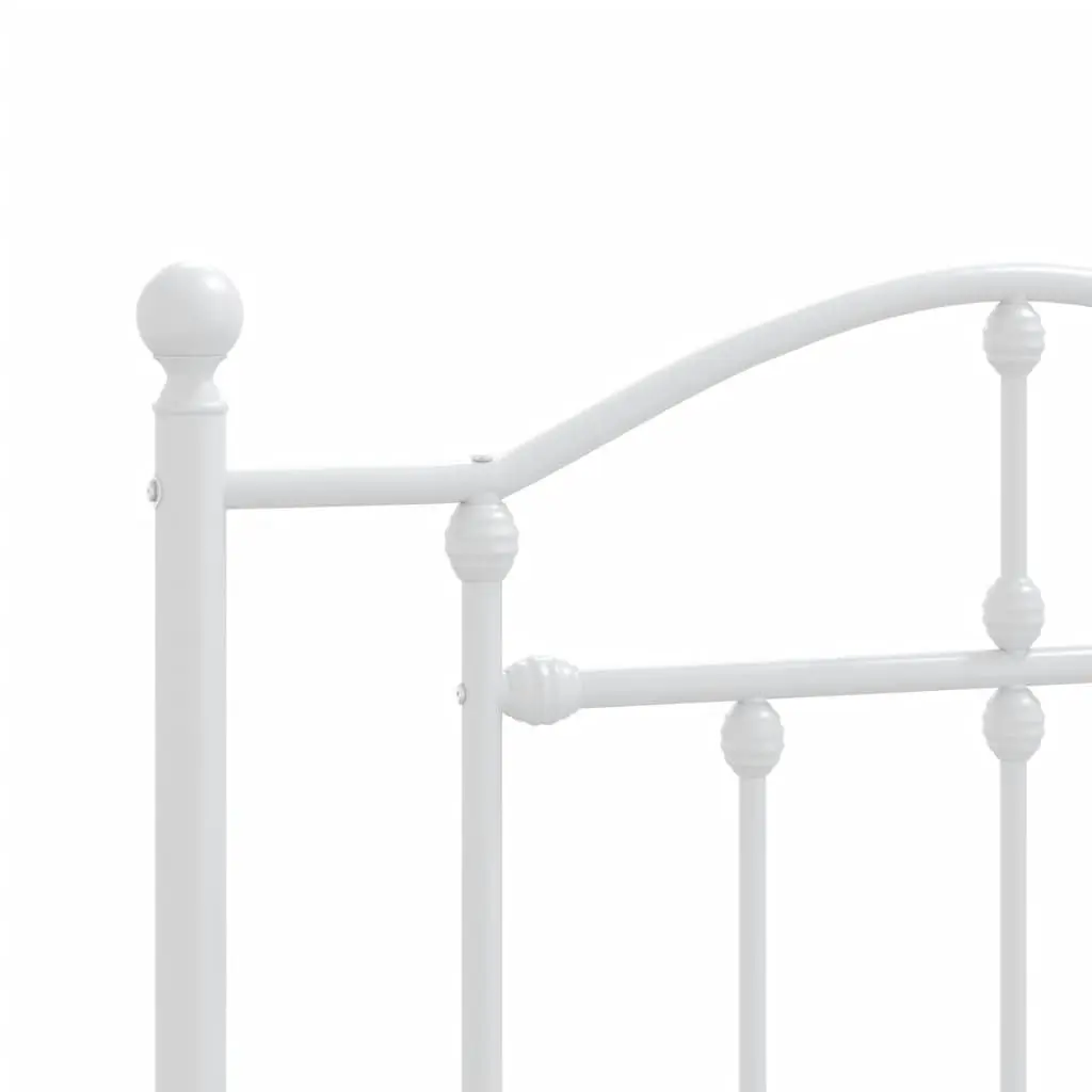 Metal Headboard White 107cm Bed Header Bedroom Furniture Powder Coated Steel
