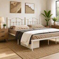 Reliable White Metal Headboard 180cm for Your Home