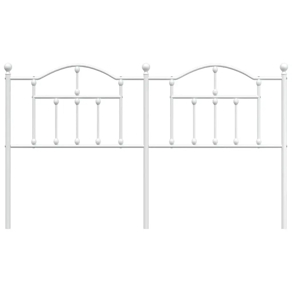 Metal Headboard White 180cm Bedroom Bed Frame Header Support Classic Design