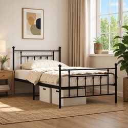Reliable Metal Bed Frame for Practical Bedroom Use