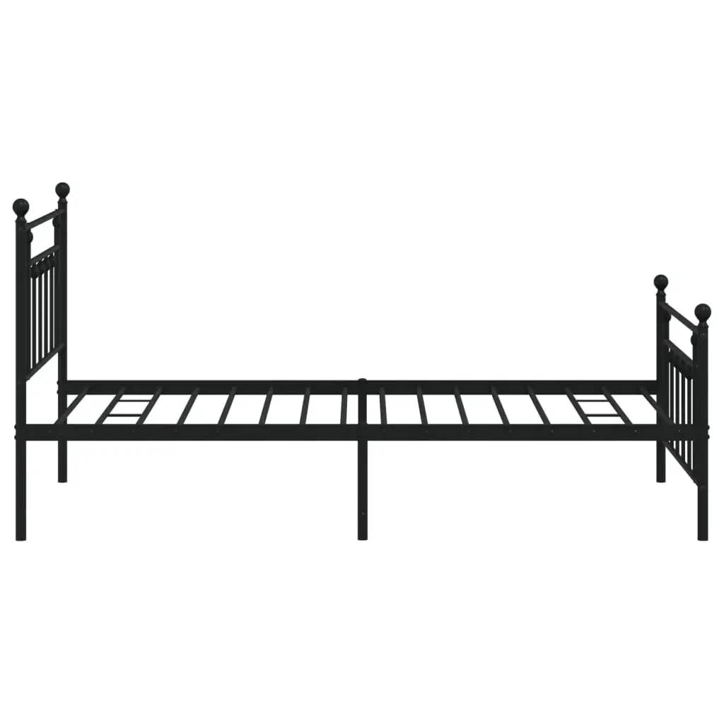 Metal Bed Frame King Single 107x203cm Black Bedroom Furniture Steel Footboard