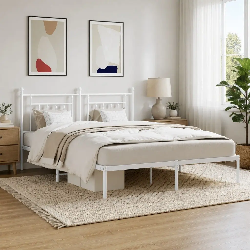 King Size Metal Bed Frame with Storage Solutions