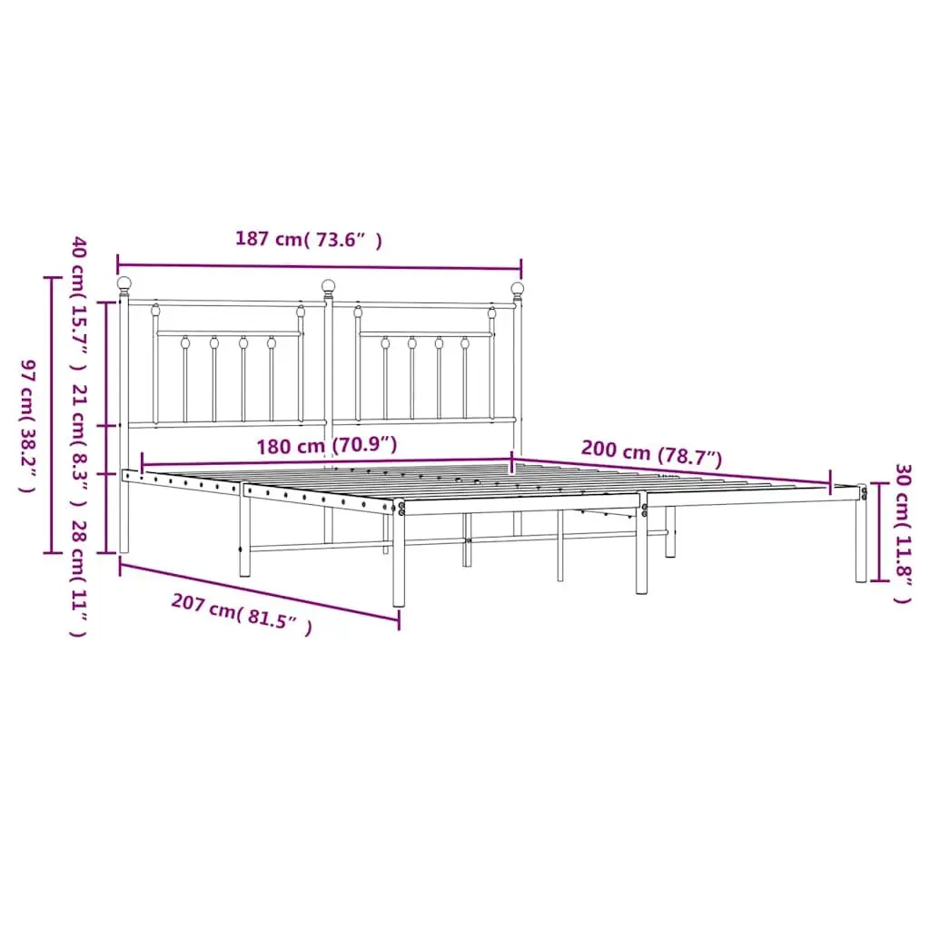 King Size Metal Bed Frame with Storage Solutions