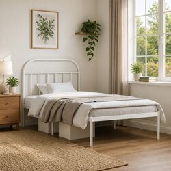 Reliable King Single Metal Bed Frame with Storage Space