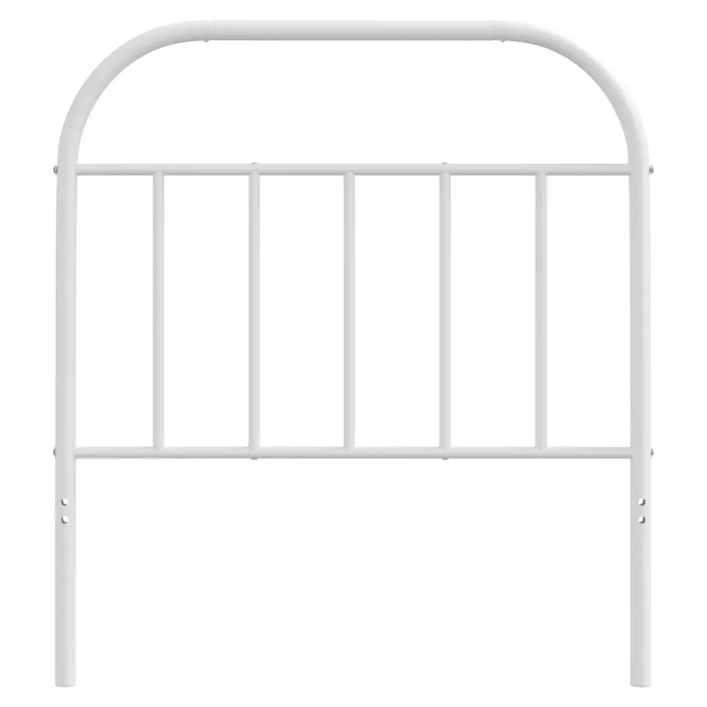 Metal Headboard Back Support 90 cm White Powder Coated Steel
