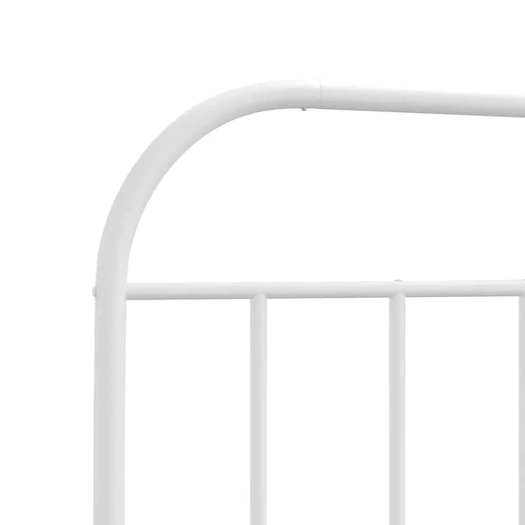 Metal Headboard Back Support 90 cm White Powder Coated Steel