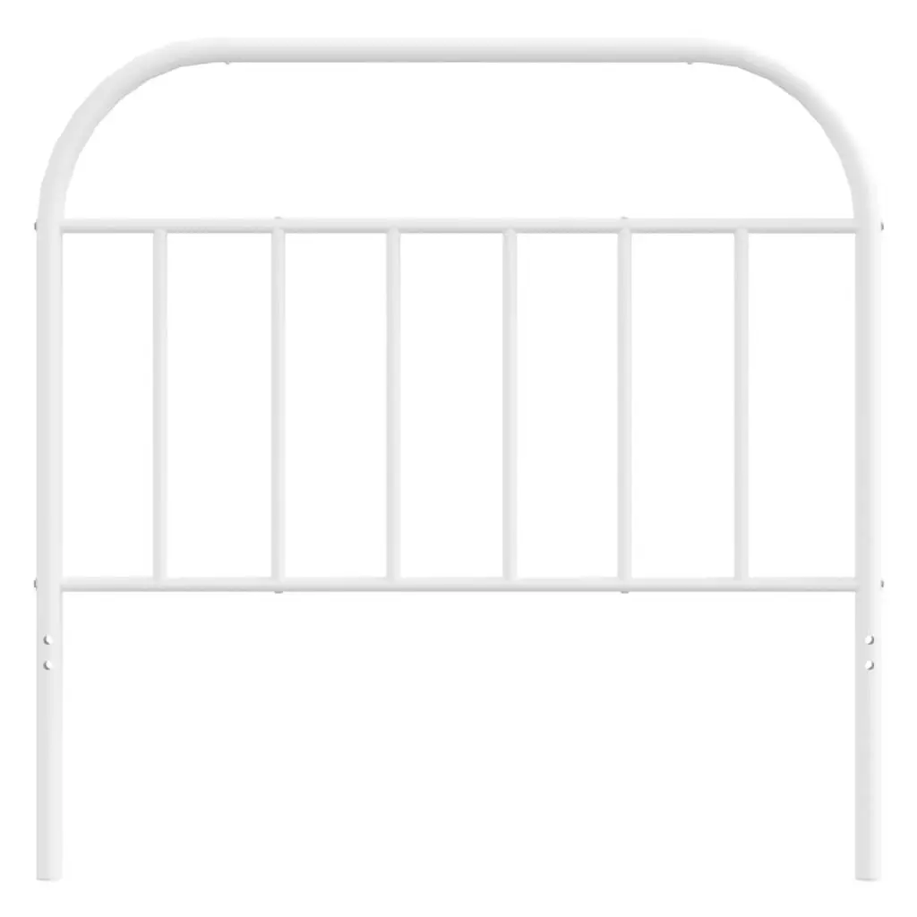 Metal Headboard White 107 cm Bedroom Bed Header Sturdy Legs Back Support