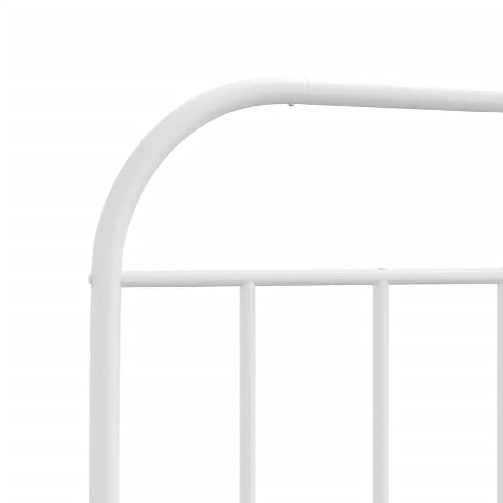 Metal Headboard White 107 cm Bedroom Bed Header Sturdy Legs Back Support
