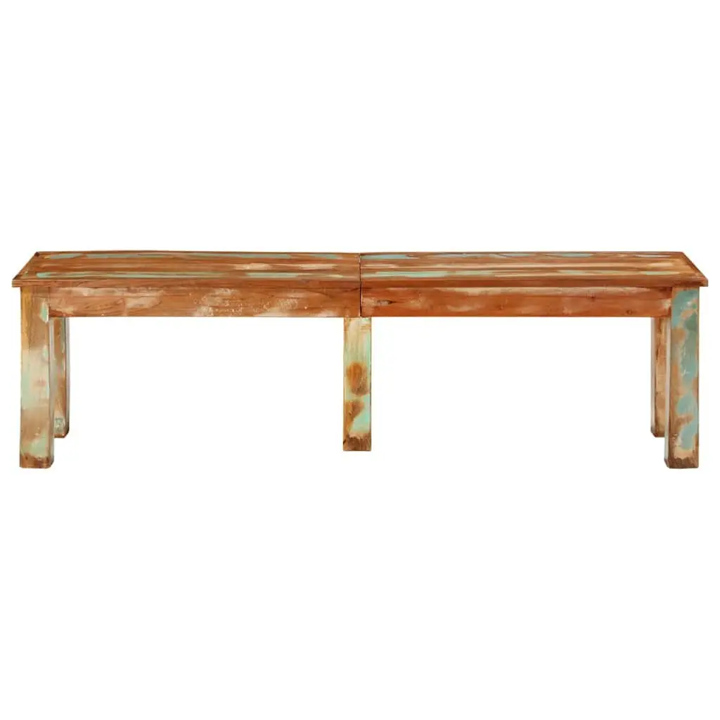 Wooden Bench Indoor Seating 160x35x46cm Solid Reclaimed Wood Brown
