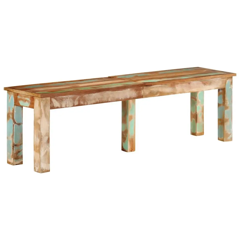 Wooden Bench Indoor Seating 160x35x46cm Solid Reclaimed Wood Brown