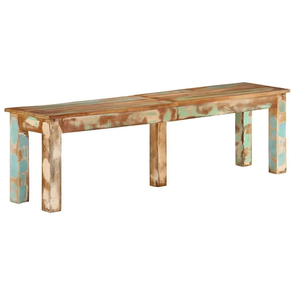 Wooden Bench Indoor Seating 160x35x46cm Solid Reclaimed Wood Brown