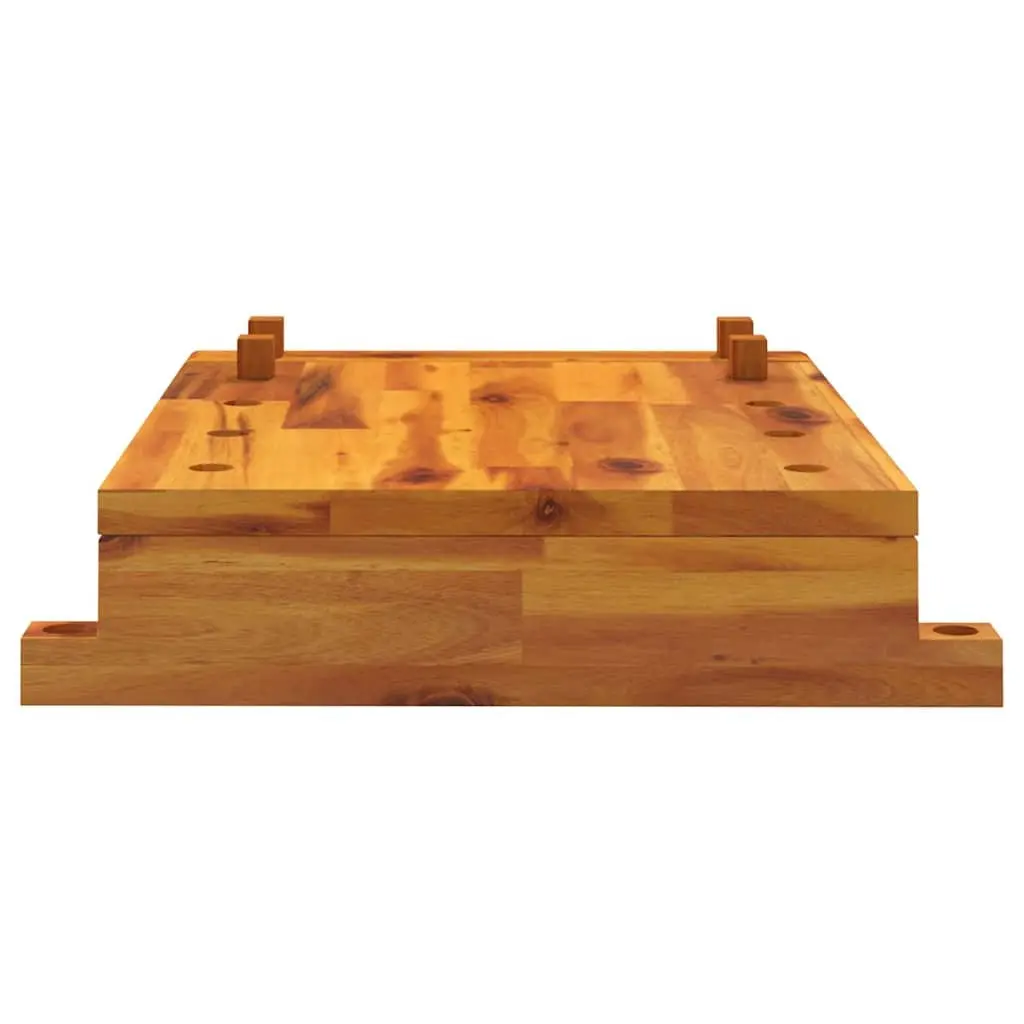 Workbench Tabletop with Vice 52x44x9.5 cm Solid Wood Work Surface Brown