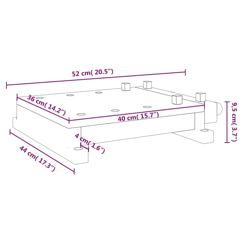 Workbench Tabletop with Vice 52x44x9.5 cm Solid Wood Work Surface Brown