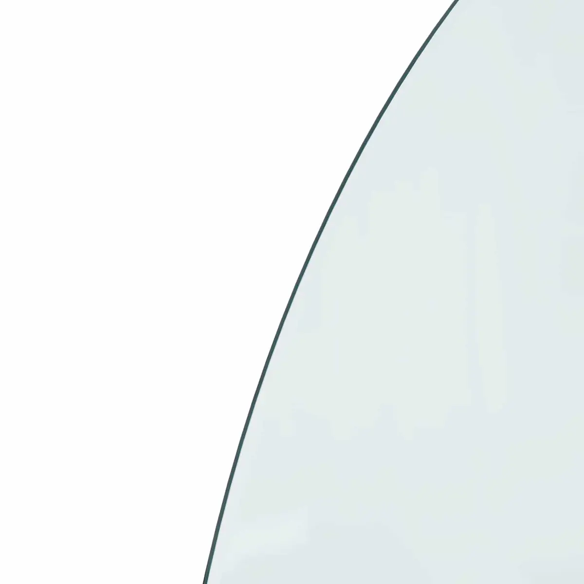 Fireplace Hearth Pad Floor Protection Tempered Glass 800 x 500 mm Transparent