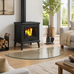 Reliable Heat-Resistant Hearth Pad in Tempered Glass