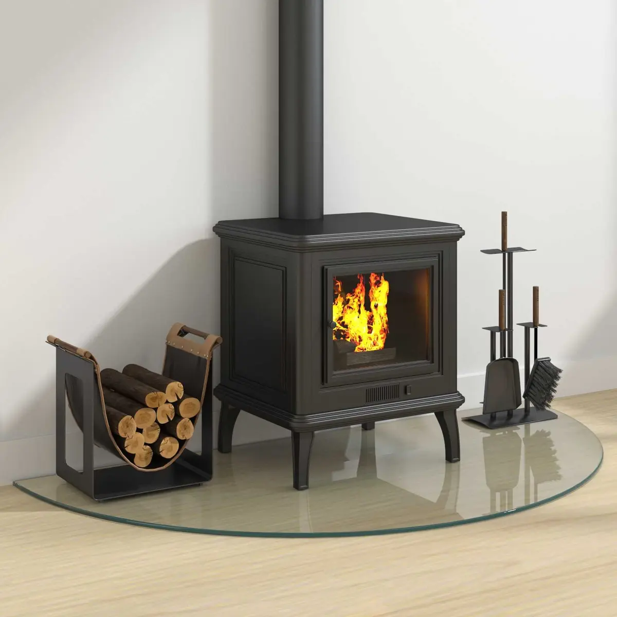 Hearth Pad Heat Resistant Fireplace Glass Protection 1200x600mm Transparent