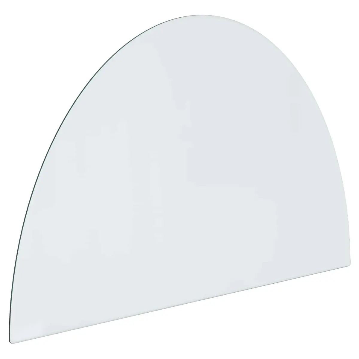Fireplace Hearth Pad Heat Resistant Tempered Glass Protector 800 x 500 mm Transparent
