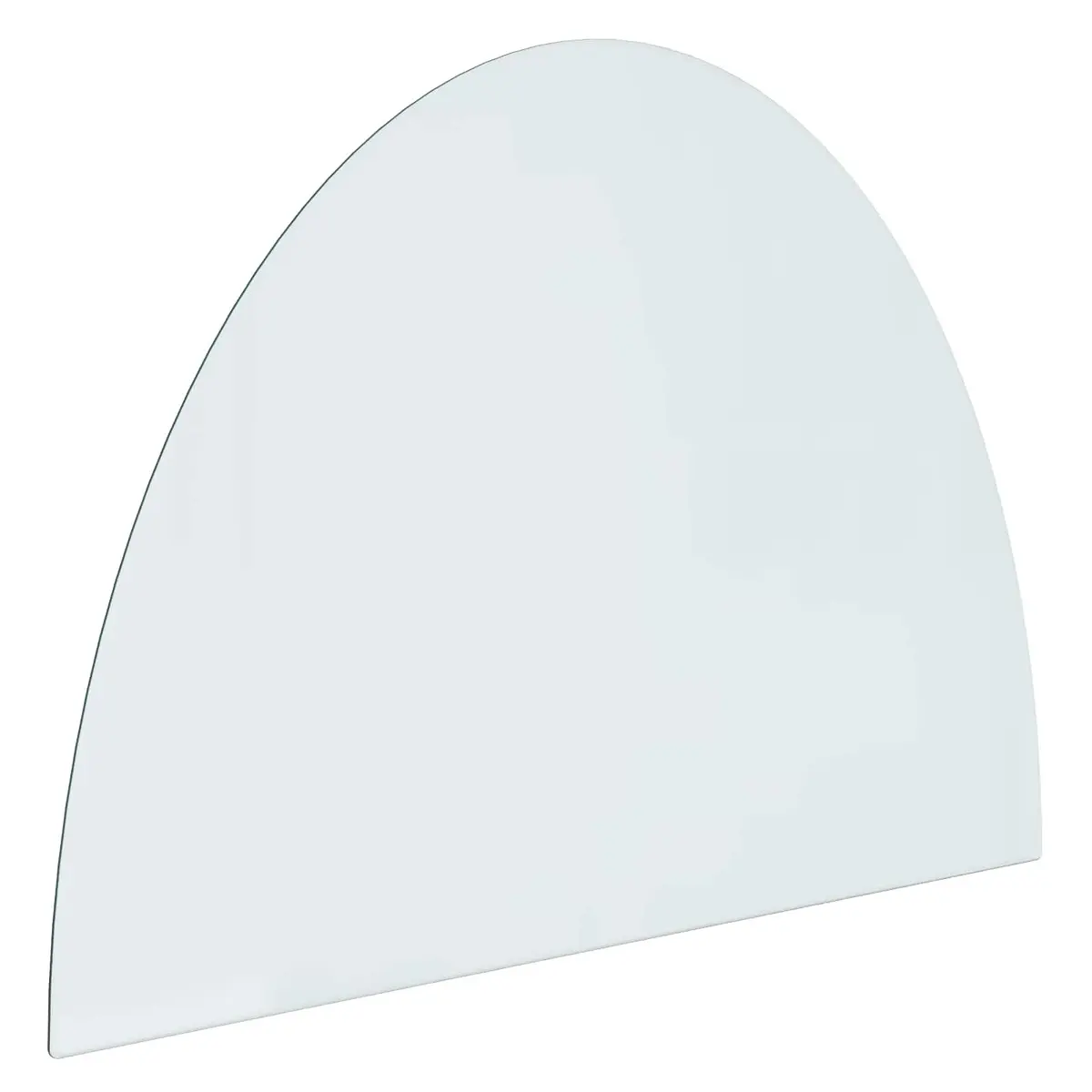 Fireplace Hearth Pad Heat Resistant 800 x 600 mm Transparent Tempered Glass