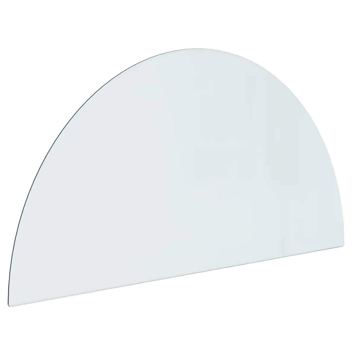 Fireplace Hearth Pad Heat Resistant 1000 x 500 mm Transparent Tempered Glass Floor Protector