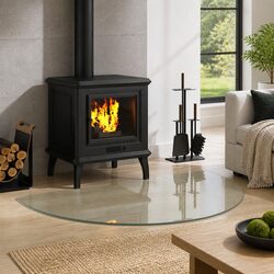 Reliable and Safe Fireplace Glass Hearth Pad 1000 x 600 mm