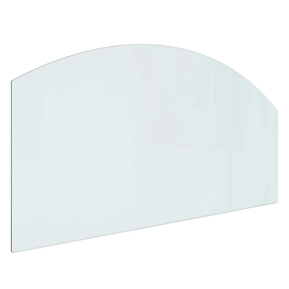 Fireplace Glass Plate Heat Resistant 100 x 50 cm Transparent Tempered
