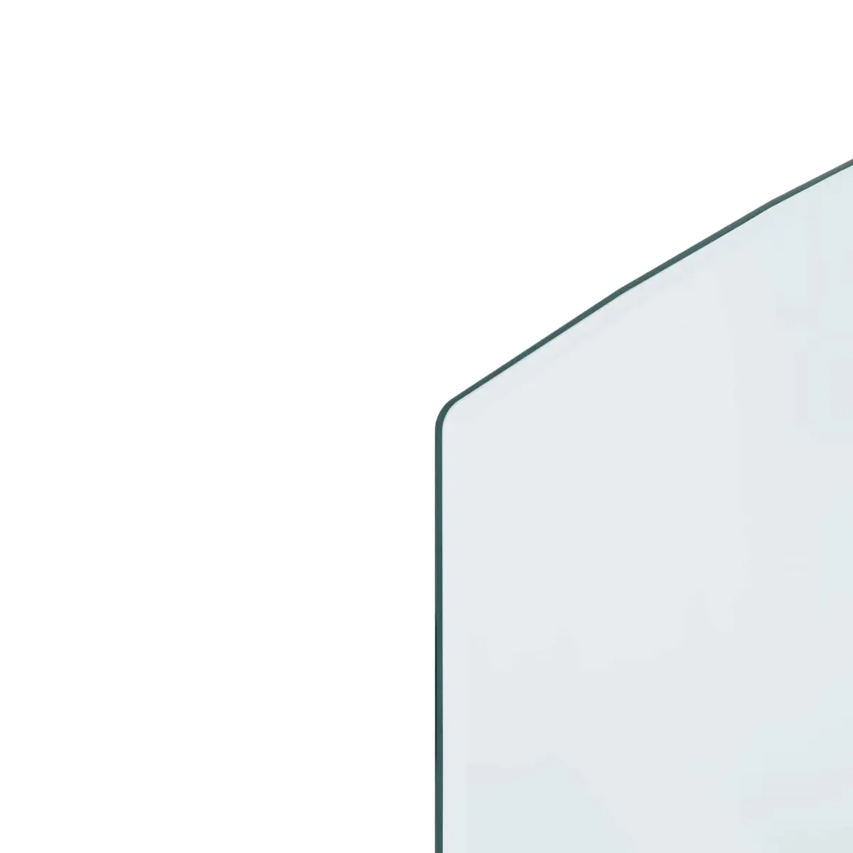 Fireplace Glass Plate Heat Resistant 100 x 50 cm Transparent Tempered