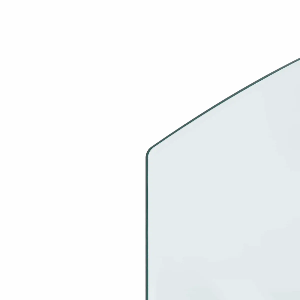Fireplace Glass Plate Heat Resistant 100 x 60 cm Transparent Floor Protector