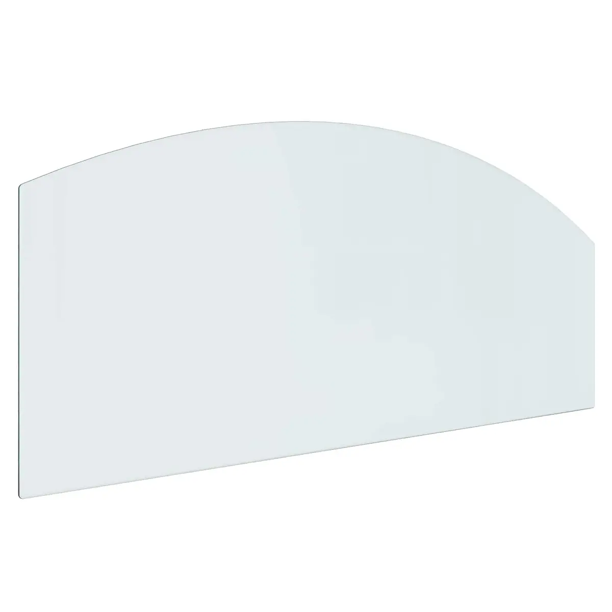 Fireplace Glass Plate Heat Resistant 120 x 50 cm Transparent Tempered