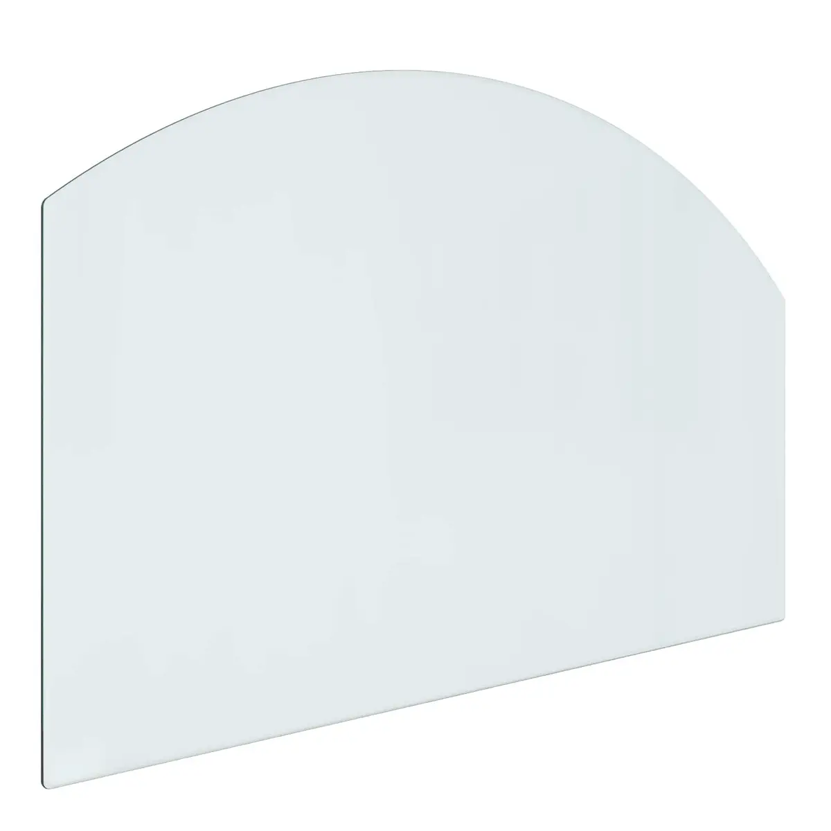 Fireplace Glass Plate Floor Protector 80 x 50 cm Transparent